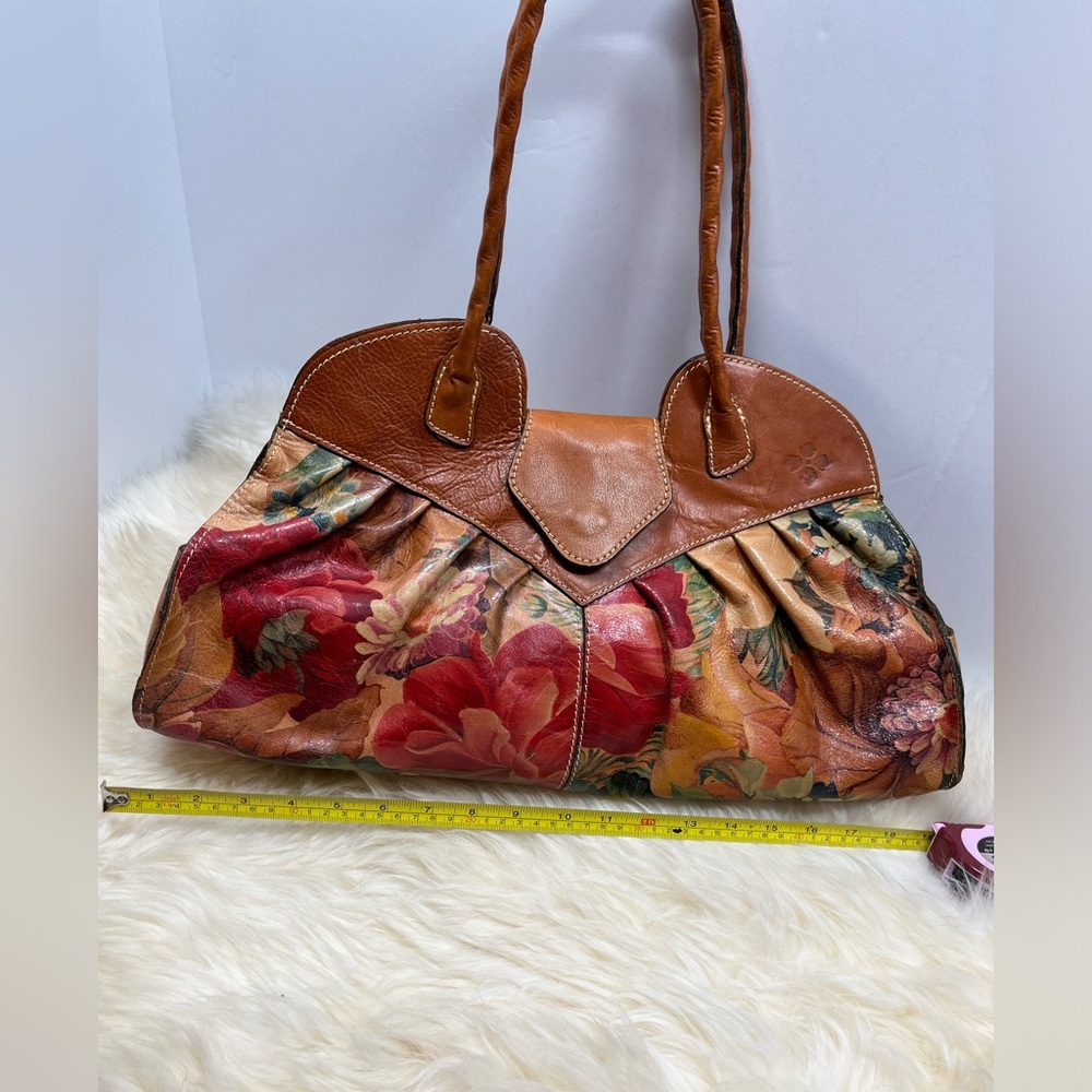 Patricia Nash Genuine Leather Fall Florals Vintage Victorian Garden Shoulder Bag - Picture 13 of 17